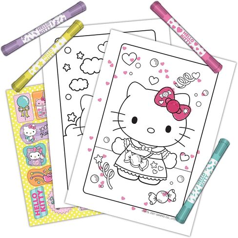 Bendon Hello Kitty 48-Page Coloring Book with 4 Stamp Markers 51262 in Saudi Arabia