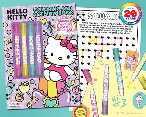 Bendon Hello Kitty 48-Page Coloring Book with 4 Stamp Markers 51262 in Saudi Arabia