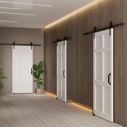 CUAUC 32 "x 80" لوح باب معبأ بخمسة ألواح، باب لوحة DIY، باب الحظيرة الداخلي الحديث، مقاوم للرطوبة، مضاد للتشوه، مثقوب مسبقًا وجاهز للتجميع، مناسب للتعليق المسبق وباب الحظيرة in Kuwait