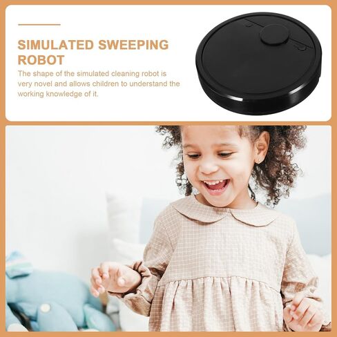 1 Set Black Educational Children Tool for Hard Cleaner Girls Toy Role of Hair Rechargeble Home Household Sweep Kids Carpet Cleaning Birthday Machine Plaything Robot Vacuum in Saudi Arabia