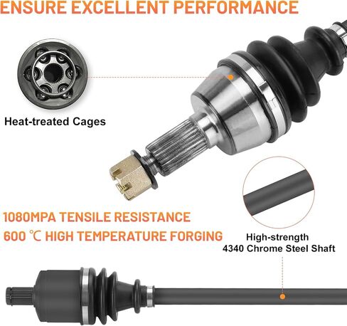 Front CV Axle Shaft with Wheel Bearing for Polaris Ranger 570 900 1000 Crew XP Diesel EPS 2014 2015 2016 2017 2018 2019 2020 1332637-2 Set Left & Right in Saudi Arabia