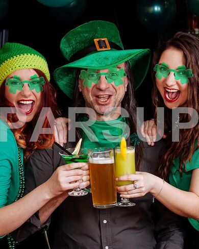 PARSUP 10 Pairs St. Patricks Day Glasses, Irish Green Four Leaf Shamrock Glasses Eyeglasses for Saint Patricks Day Party Props Favors, Saint Paddy Day Accessories in Kuwait