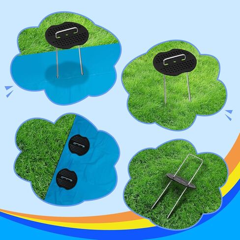 منزلق Nvifco Lawn Water Slide، 26 قدمًا × 5 أقدام ينزلق وينزلق للأنشطة الصيفية، منزلق لعب مائي خارجي مقاوم للتمزق مزود بدبابيس، سهل التثبيت والاستخدام in Kuwait