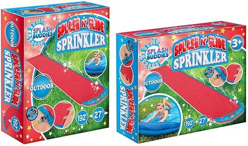 Splash Buddies Single Slip n Slide with Sprinkler – 192" Inflatable Slide for Kids – Super Fun Slippery Racer for Summer Outdoor Waterplay – Easy to Store and Clean – Large Water Slide for Children 3+ in Kuwait