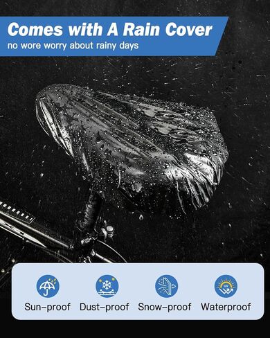 وسادة مقعد الدراجة زاكرو - غطاء مقعد الدراجة مبطن بالجل للرجال والنساء، وسادة فائقة النعومة للتمرين على الدراجة تناسب بيلوتون، تمرين الدوران الثابت، دراجة ركوب الدراجات مع شريط فيلكرو آمن قابل للتعديل. (11 بوصة × 7 بوصة) in Kuwait