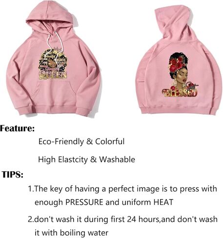 12 قطعة الحديد على الشارات فتاة سوداء الحديد على بقع ملصقات تصميم نقل الحرارة DIY بها بنفسك تي شيرت الملابس معطف الجينز حقائب الظهر. (بلاك كويندوم-12 قطعة) in Kuwait