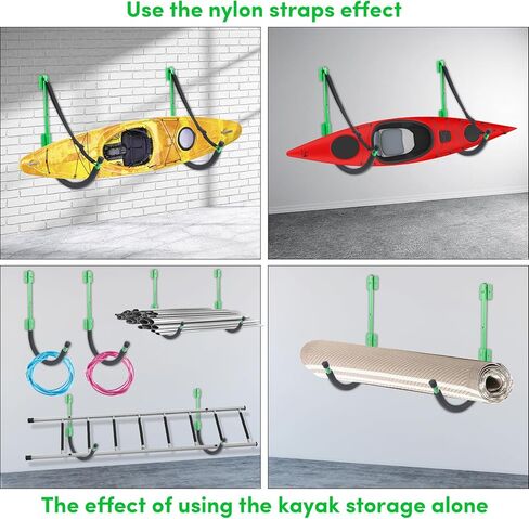 VEITHI Kayak Storage,Kayak Wall Mount,Heavy Duty Steel Kayak Storage Rack Holds Up to 100 LBS with EVA Protector for Hanging Bicycle Surfboard Snowboard(6 Color,2 Style) in Kuwait