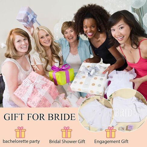 تشتمل بدلة Funnysoft Bride Sweatsuit على سويت شيرت العروس وسروال قصير للاسترخاء كهدية خطوبة لحفل زفاف العزوبية in Saudi Arabia