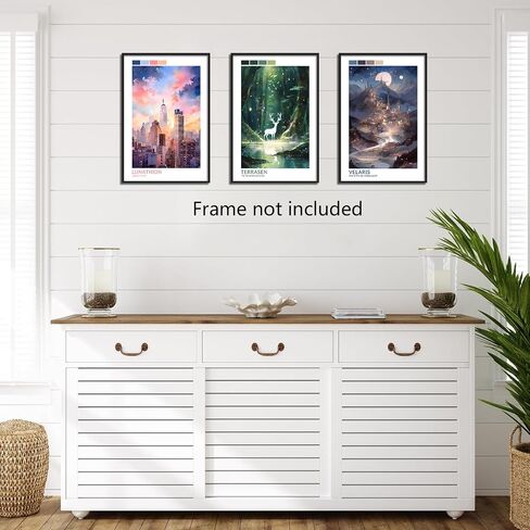 3 Piece Sarah J Maas Poster Art Print, Sarah Maas Acotar Wall Art, Crescent City, Throne of Glass Series Canvas Wall Art, Fantasy Books Artwork for Library 12x16in Unframed in Saudi Arabia