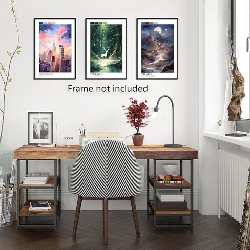 3 Piece Sarah J Maas Poster Art Print, Sarah Maas Acotar Wall Art, Crescent City, Throne of Glass Series Canvas Wall Art, Fantasy Books Artwork for Library 12x16in Unframed in Saudi Arabia