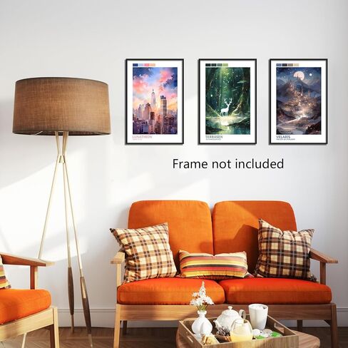 3 Piece Sarah J Maas Poster Art Print, Sarah Maas Acotar Wall Art, Crescent City, Throne of Glass Series Canvas Wall Art, Fantasy Books Artwork for Library 12x16in Unframed in Saudi Arabia