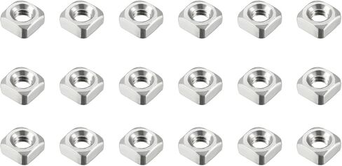 صواميل مربعة من METALLIXITY (M4x0.7mm) 50 قطعة، 304 صواميل من الفولاذ المقاوم للصدأ - لمثبتات المعدات الميكانيكية لبناء الأثاث، لون فضي in Saudi Arabia