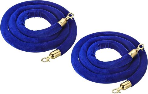 PATIKIL 4 Feet Light Pink Velvet Stanchion Rope, 2 Pack Crowd Control Barrier Rope with Snap Hooks for Posts Stands Queue Divider of Hotel Theater, Golden in Saudi Arabia