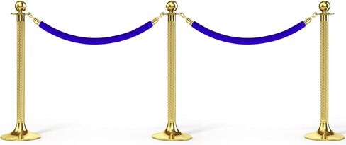 PATIKIL 4 Feet Light Pink Velvet Stanchion Rope, 2 Pack Crowd Control Barrier Rope with Snap Hooks for Posts Stands Queue Divider of Hotel Theater, Golden in Saudi Arabia