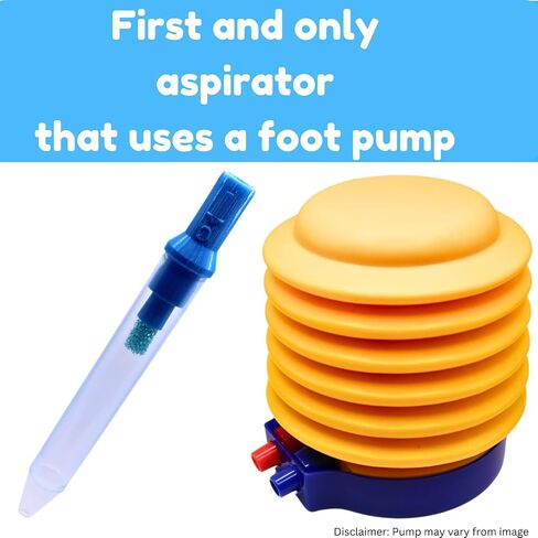 All in One Nose Aspirator - Foot Pump Powered - Vacuum Powered - The First and Only Nasal Aspirator That Can Be Operated by Foot Pump, Vacuum, and Orally in Saudi Arabia