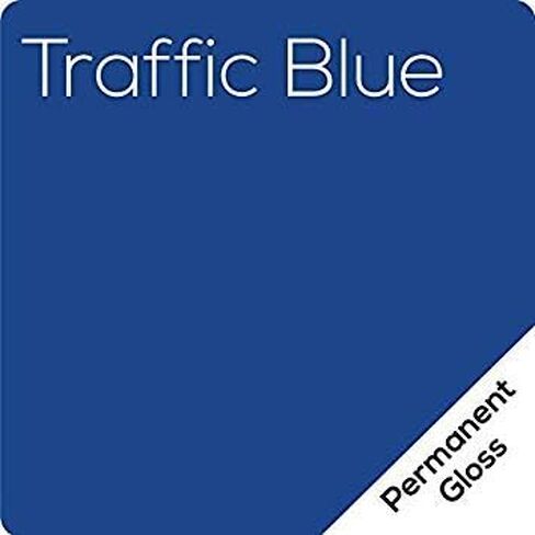 (10 Sheets) Oracal 651 Traffic Blue Adhesive Craft Vinyl for Cricut, Silhouette, Cameo, Craft Cutters, Printers, and Decals - 12" x 12" - Gloss Finish - Outdoor and Permanent in Saudi Arabia