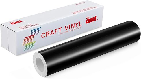 Ant Black فينيل دائم ذكي مقاس 25 بوصة × 100 قدم متوافق مع Cricut Venture، قم بإنشاء مشاريع DIY والشارات والملصقات والمزيد، مقاوم لجميع الأحوال الجوية والبهتان، مثالي للاستخدام في الهواء الطلق in Kuwait