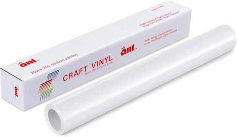 Ant Black فينيل دائم ذكي مقاس 25 بوصة × 100 قدم متوافق مع Cricut Venture، قم بإنشاء مشاريع DIY والشارات والملصقات والمزيد، مقاوم لجميع الأحوال الجوية والبهتان، مثالي للاستخدام في الهواء الطلق in Kuwait