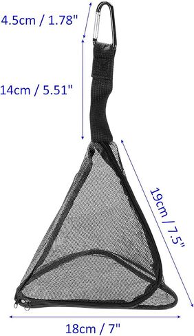 Camping Drying Net - Place Fruits Snacks Triangle Mesh Storage Bag, Apply to Outdoor/Pinic/Fishing/Hiking (7 x 7.5 Inches, Black) in Saudi Arabia