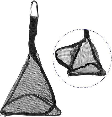 Camping Drying Net - Place Fruits Snacks Triangle Mesh Storage Bag, Apply to Outdoor/Pinic/Fishing/Hiking (7 x 7.5 Inches, Black) in Saudi Arabia