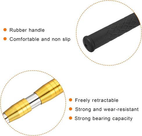 PATIKIL Telescopic Fishing Net Handle Pack Stainless Steel 3 Section Portable Handle Fishing Pole Tackle Tool for Landing Net in Saudi Arabia