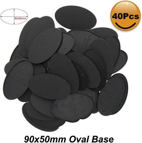 Evemodel MB875 40pcs Base 75X42mm or 2.95x1.65inch Plastic Model Bases for Gaming Miniatures or Wargames Table Games in Saudi Arabia