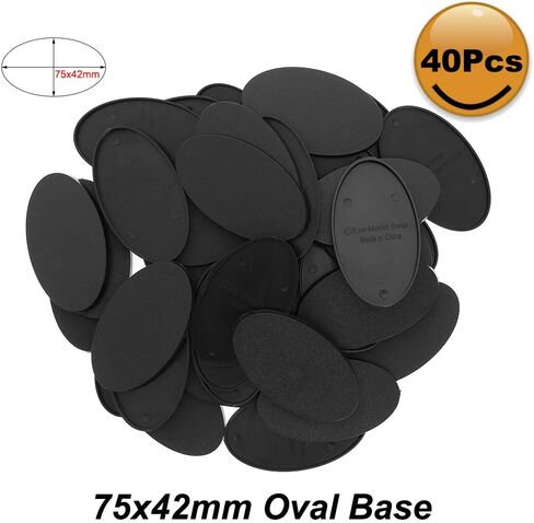 Evemodel MB875 40pcs Base 75X42mm or 2.95x1.65inch Plastic Model Bases for Gaming Miniatures or Wargames Table Games in Saudi Arabia