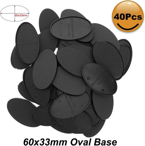 Evemodel MB875 40pcs Base 75X42mm or 2.95x1.65inch Plastic Model Bases for Gaming Miniatures or Wargames Table Games in Saudi Arabia