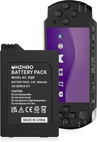 بطارية OHZHAO قابلة لإعادة الشحن PSP 3000، 2024 ترقية جديدة 3800 مللي أمبير في الساعة بطارية PSP عالية السعة، مناسبة لوحدة التحكم PSP 3000 / PSP Slim 2000 PSP-S110، PSP-2001، PSP-3000، PSP-3001 PSP Slim Console إلخ in Saudi Arabia