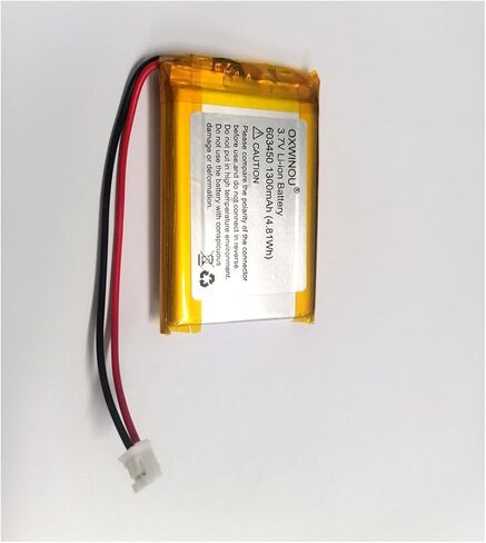 بطارية OXWINOU 603450 لجهاز Sony PS4 Gold Wireless Stereo Headphone متوافق مع وحدة تحكم PS3 CECHZC2E CECHZC2J CECHZC2H وCECHZC2U Lip1349 LIP1472 LIP1859 Playstation 3 3.7 فولت 1300 مللي أمبير (2-Pcak) in Kuwait