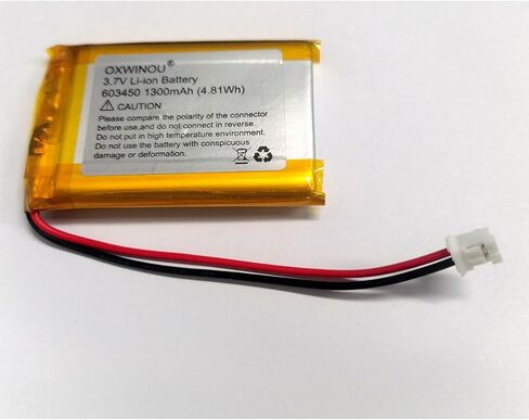 بطارية OXWINOU 603450 لجهاز Sony PS4 Gold Wireless Stereo Headphone متوافق مع وحدة تحكم PS3 CECHZC2E CECHZC2J CECHZC2H وCECHZC2U Lip1349 LIP1472 LIP1859 Playstation 3 3.7 فولت 1300 مللي أمبير (2-Pcak) in Kuwait