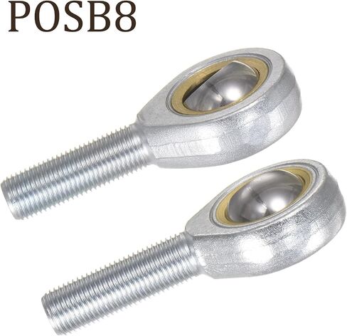 مجموعة محمل نهاية القضيب Kozelo POSB10 - [تجويف 5/8 بوصة، خيط 5/8-18 UNF] قطعتان من طرف قضيب ذكر اليد اليسرى واليمنى مع صواميل مربى، 45# فولاذ كربوني in Kuwait