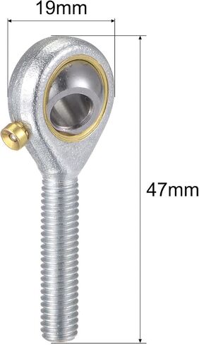 uxcell 2pcs POS8 Spherical Rod End Bearing 8mm Bore Self-Lubricated Joint Bearing M8x1.25 Right Hand Male Thread Connector in Saudi Arabia