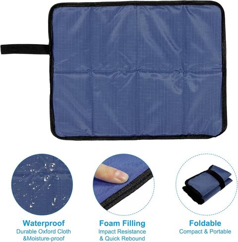 PATIKIL Outdoor Sitting Mat Waterproof Oxford Cloth Seat Cushion Folding Foam Mini Camping Seat for Picnic, Camping, Hiking in Saudi Arabia
