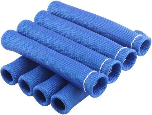 Spark Plug Protect Boot 1800 Degree Heat Shield Thermal Protection Insulator Sleeve Spark Plug Wire Boots 6 inch for Car Truck (Pack of 8) (Blue) in Saudi Arabia