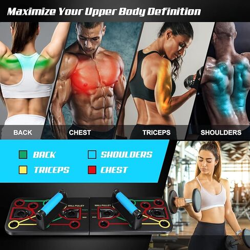 Push Up Board Fitness Equipment, Push Up Bar for Women and Men, Muscle Strength Trainer, Home Workout Equipment in Kuwait