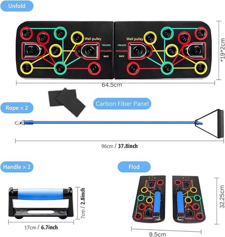 Push Up Board Fitness Equipment, Push Up Bar for Women and Men, Muscle Strength Trainer, Home Workout Equipment in Kuwait
