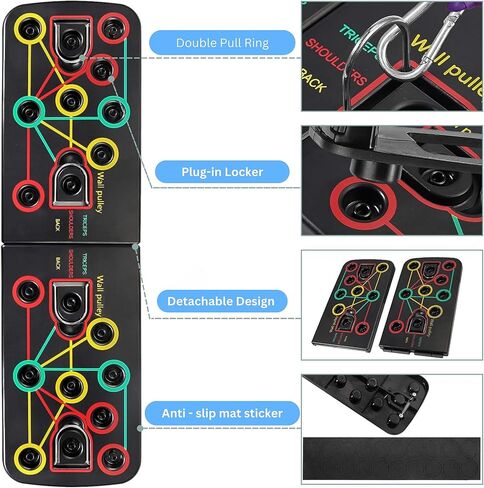 Push Up Board Fitness Equipment, Push Up Bar for Women and Men, Muscle Strength Trainer, Home Workout Equipment in Kuwait