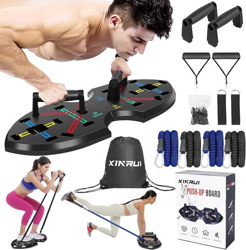 XINRUI Push Up Board, Portable Multi-Function Foldable 20 in 1 Push Up Bar, Push Up Handles for Floor, Perfect Pushup Board Fitness, Iron Chest Pro Push Up in Saudi Arabia