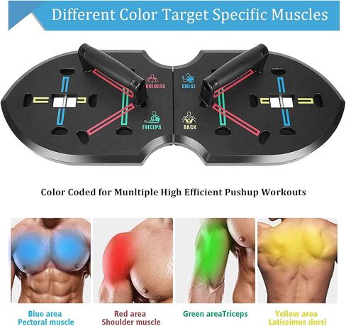 XINRUI Push Up Board, Portable Multi-Function Foldable 20 in 1 Push Up Bar, Push Up Handles for Floor, Perfect Pushup Board Fitness, Iron Chest Pro Push Up in Saudi Arabia