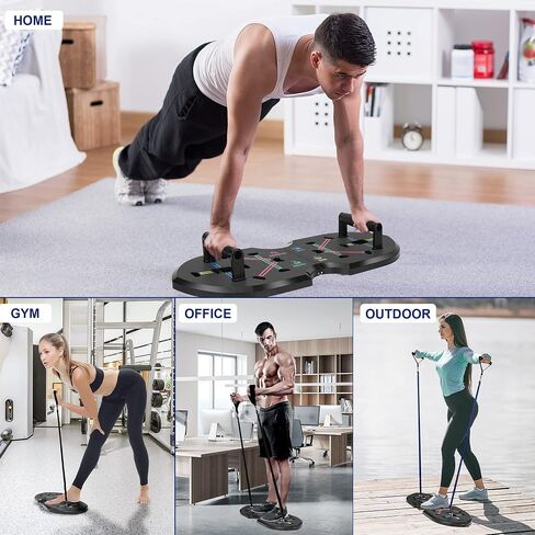 XINRUI Push Up Board, Portable Multi-Function Foldable 20 in 1 Push Up Bar, Push Up Handles for Floor, Perfect Pushup Board Fitness, Iron Chest Pro Push Up in Saudi Arabia