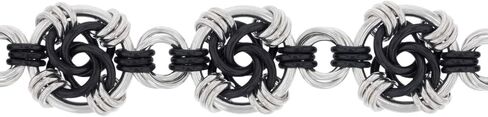 مجموعة أساور Weave Got Maille Onyx Swirls Chain Maille، 8.5 بوصة، أونيكس in Kuwait