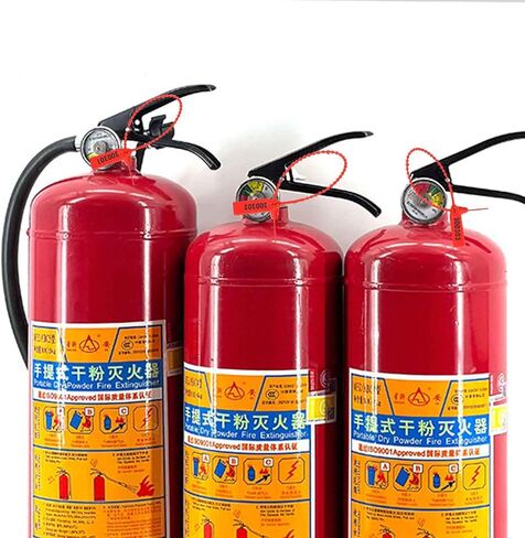 LalaKoo 500 Pcs Plastic Tamper Seals - Fire Extinguisher Tags Seals Disposable Security Tags Seals Numbered Zip Ties Labels Self Locking 250mm (Red) in Kuwait