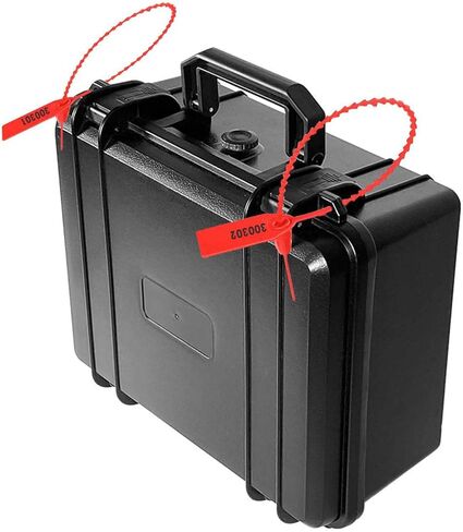 LalaKoo 500 Pcs Plastic Tamper Seals - Fire Extinguisher Tags Seals Disposable Security Tags Seals Numbered Zip Ties Labels Self Locking 250mm (Red) in Kuwait