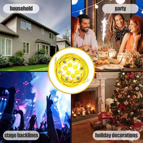 PLIS 50FT 14 Gauge Power Extension Cord 3 Prong, 6 Nema 5-15R Female Socket., Nema5-15P/Nema5-15R Male to Female Connector with Red LED Indicator, Stage Backlines Power Board in Saudi Arabia