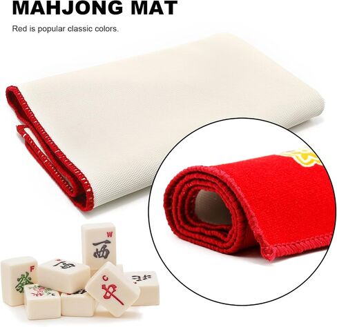 MDEOOSKY Mahjong Mat, Anti Slip Noise Reduction Table Cover, Rubber Non-Slip Mahjong Table mat, for Mahjong Paigow Poker Dominoes Tiles Cards Game Table Cover in Saudi Arabia
