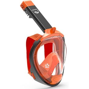 HD Full Face Snorkel Mask, Snorkeling Gear for Adults with 180° Anti-Fog HD View and Detachable Camera Mount, Anti-Leak Snorkel Mask Adult Youth in Kuwait