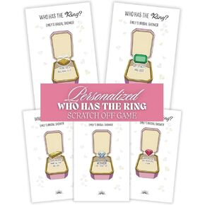 Cotier Who Has The Ring Bridal Shower Game - Funny Scratch Off Lottery Ticket Cards - 2 Winners - Wedding Shower or Engagement Party, Bachelorette Party Favors and Decorations - Party Game - 30 Pack in Saudi Arabia