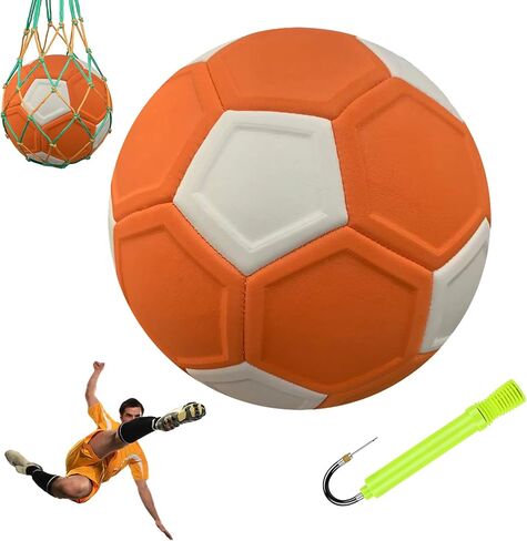 XHY Curve Soccer Ball Size 5, Swerve Ball Soccer Training Ball with Pump, Storage Bag, Curve Soft Balls for Outdoor and Indoor, Size 5 Practice Soccer Ball for Boys and Girls Birthday in Saudi Arabia