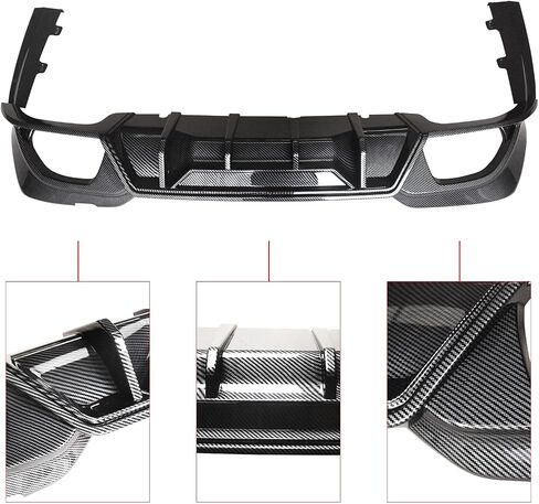 الناشر الخلفي لـ BMW 3 Series G20 M Sport 330i 340i 320i 330e M340i 2019-2022 Gloss Black ABS Pumper Lip Spoiler Lower Lower in Kuwait